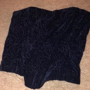 Velvet burnout corset top